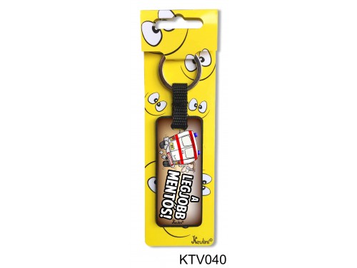 (KTV040) Vicces kulcstartó 7,5 cm - Legjobb mentős - Ajándék Mentősnek